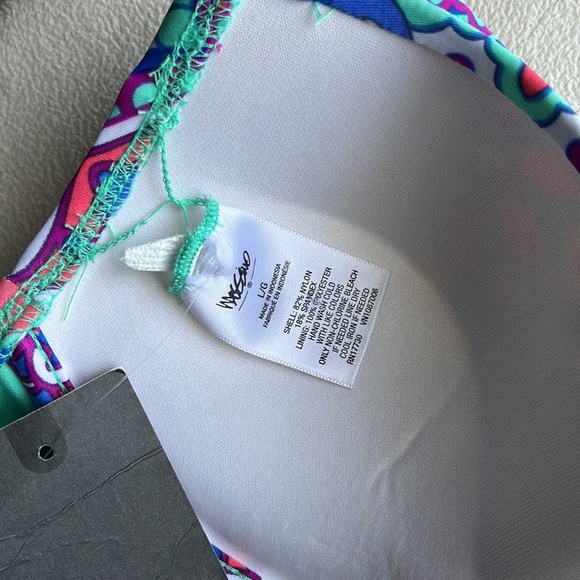 NWT Mossimo bikini swim top, padded, push-up, underwire, sz L. - Picture 5 of 7